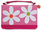 Microfibre Daisy Bible Cover: Pink,  Large