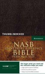 NASB Reference Bible: Black, Premium Leather-Look, Giant Print, Thumb Index, Personal Size