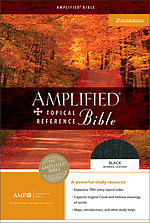 Amplified Topical Reference Bible: Black, Bonded Leather
