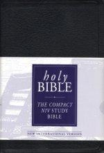 NIV Study Bible: Black, Bonded Leather, Compact (British Text)