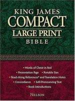 KJV Large Print Compact Bible: Burgundy, Bonded Leather,