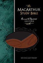 NKJV MacArthur Study Bible: Black & Terracotta, LeatherSoft