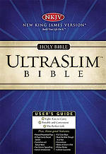 NKJV Slimline Bible: Black, Bonded Leather