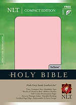 NLT Compact Bible: Pink/Grey Suede, Imitation Leather