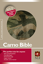 NLT Compact Camouflage Bible: Green, Canvas, with Zip