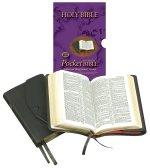 KJV Pocket Reference Bible: Black, Calfskin 