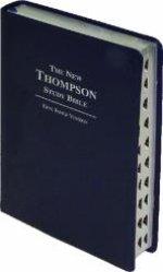 KJV New Thompson Study Bible: Blue with Silver, Bonded Leather, Thumb Index