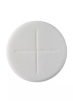 Peoples Altar Breads Single Cross Sealed Edge - White - Pack of 1200