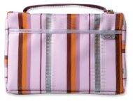 Sassy Stripes Bible Cover: Pink & Lavender, Large