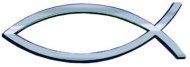 Fish Car Badge Silver
