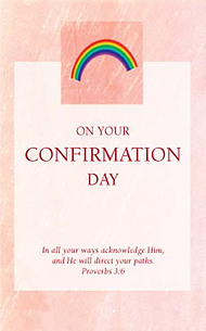 Peach Confirmation Card - Pack of 10