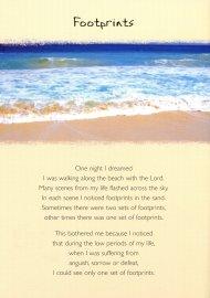 Footprints Card - Single