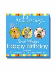 Luxury Paws & Whiskers Birthday Cards - Pack of 10