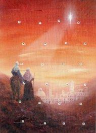 Traditional Nativity Advent Calendar Card