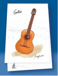 Guitar Music Illustrated Notepad - A6