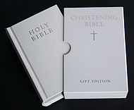 KJV Christening Bible: White, Imitation leather