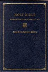 KJV Large Print Bible: Blue, Imitation Leather, Reference