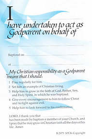 Blue Godparent Card - Pack of 50