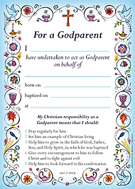 Blue Godparent Card - Pack of 10