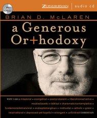 a Generous Orthodoxy Audio CD