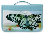 Inspiration New Creation Bible Cover: Aqua Canvas, Large