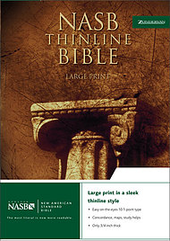NASB Large Print Bible: Burgundy, Bonded Leather, Thinline