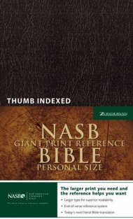 NASB Reference Bible: Black, Premium Leather-Look, Giant Print, Thumb Index, Personal Size
