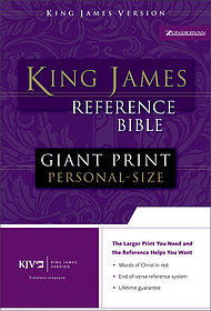 KJV Giant Print Personal Size Reference Bible: Black, Bonded Leather