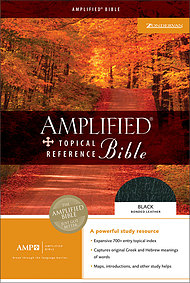 Amplified Topical Reference Bible: Black, Bonded Leather