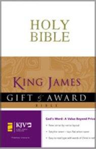 KJV Gift and Award Bible: White, Leatherlook