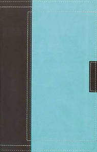NASB Thinline Bible: Chocolate/Turquoise, Italian Duo Tone