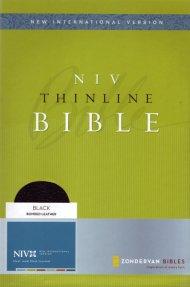 NIV Thinline Bible: Black, Bonded Leather