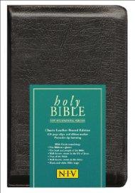 NIV Popular Bible: Black, Bonded Leather with zip (British Text)