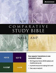 KJV / NIV / AMP / NASB Comparative Study Bible: Hardback