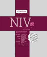 NIV Wide-Margin Reference Bible: Black, French Morocco Leather