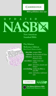 NASB Pitt Minion Ultra-Thin Bible: Black, French Morrocco Leather