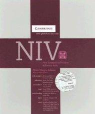 NIV Wide Margin Reference Bible: Black, Goatskin Leather