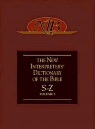 The New Interpreter's Dictionary of the Bible S - Z