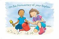 Baptism Anniversary Card Children - Pack of 10