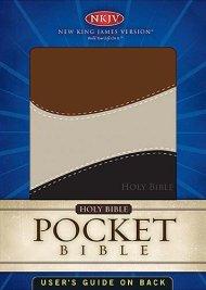 NKJV Pocket Bible: Brown/Black/Cream, LeatherSoft