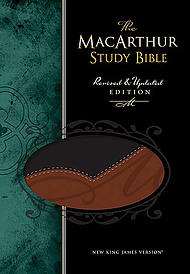 NKJV MacArthur Study Bible: Black & Terracotta, LeatherSoft