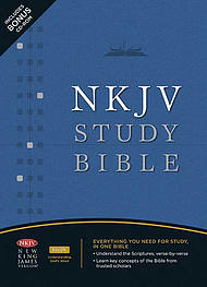 NKJV Study Bible: Black, Bonded Leather, Thumb Index