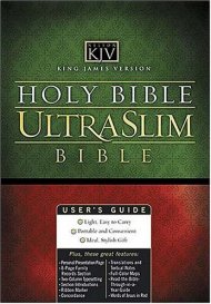KJV Ultraslim Bible: Black, Bonded Leather, Thumb Index