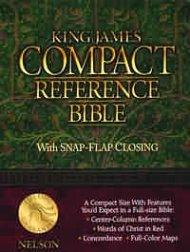 KJV Compact Bible: Black, Bonded Leather, Snap-Flap Closing