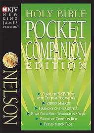 NKJV Pocket Companion Bible: Black, Bonded Leather