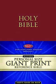 NKJV Personal Size  Bible: Burgundy, Bonded Leather, Giant Print