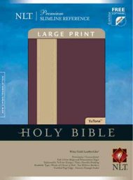 NLT Slimline Bible: Wine and Beige, LeatherLike, Large Print