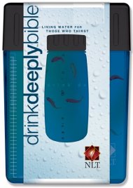 NLT Drink Deeply Bible: Paperback in Blue Translucent case