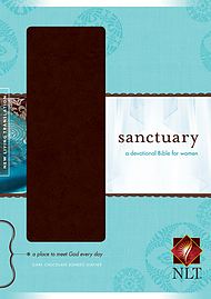 NLT Sanctuary for Women Bible: Dark Chocolate, Bonded Leather