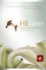 NLT He Cares New Testament with Psalms and Proverbs: Paperback